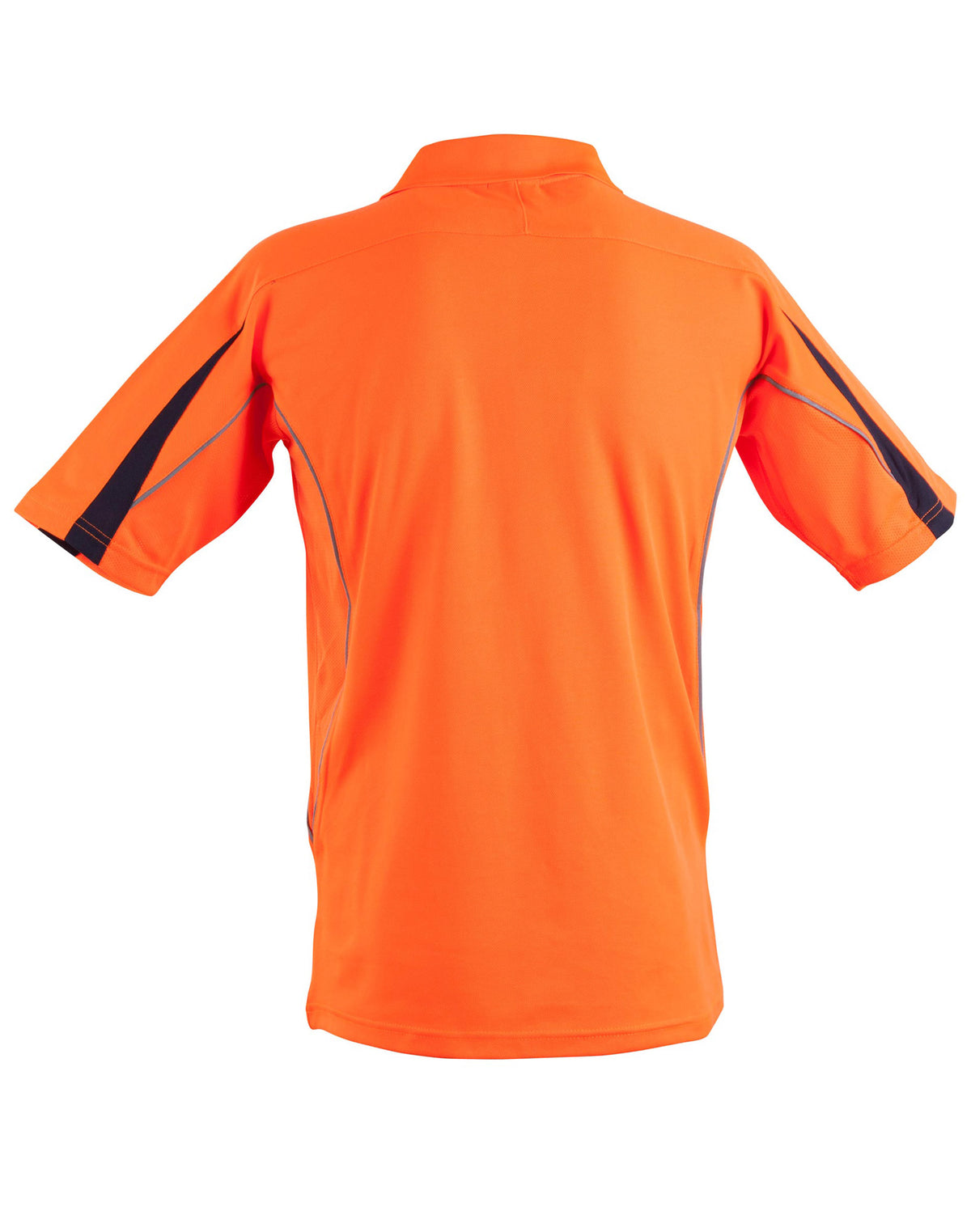 Hi-Vis Legend Short Sleeve Polo Mens' - Orange/Navy - Back