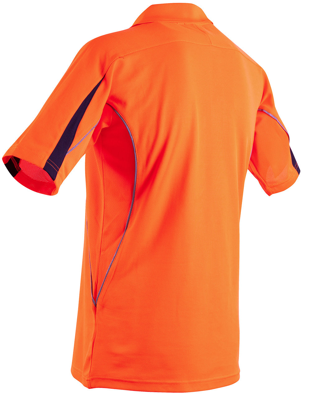 Hi-Vis Legend Short Sleeve Polo Mens' - Orange/Navy - Back