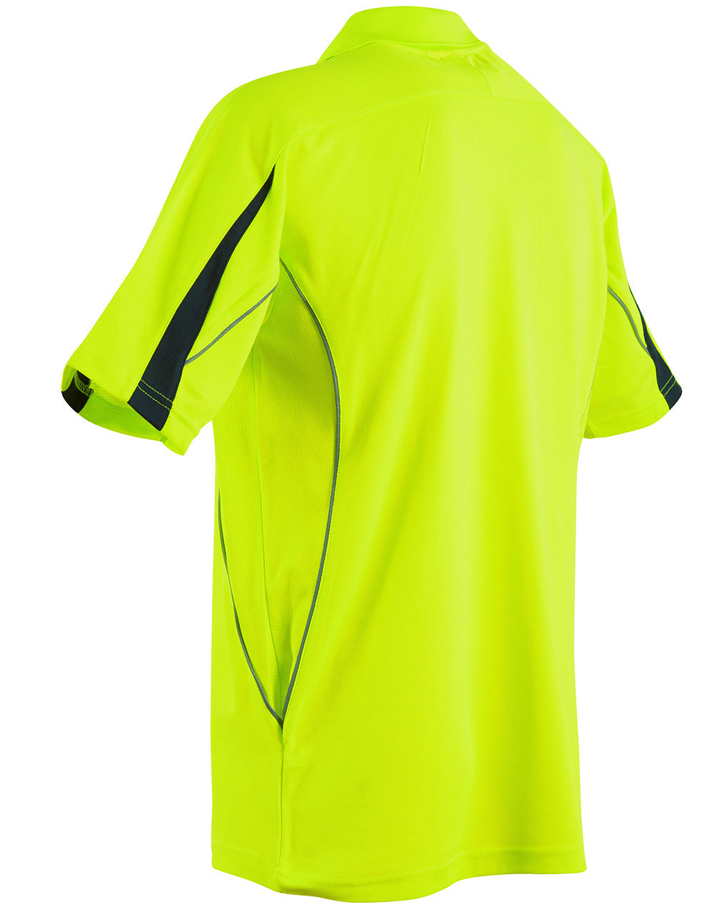 Hi-Vis Legend Short Sleeve Polo Mens' - Yellow/Navy - Back