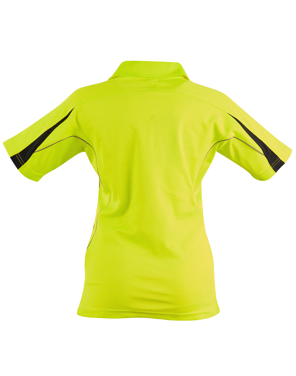 Hi-Vis Legend Short Sleeve Polo Ladies' - Yellow/Navy - Back