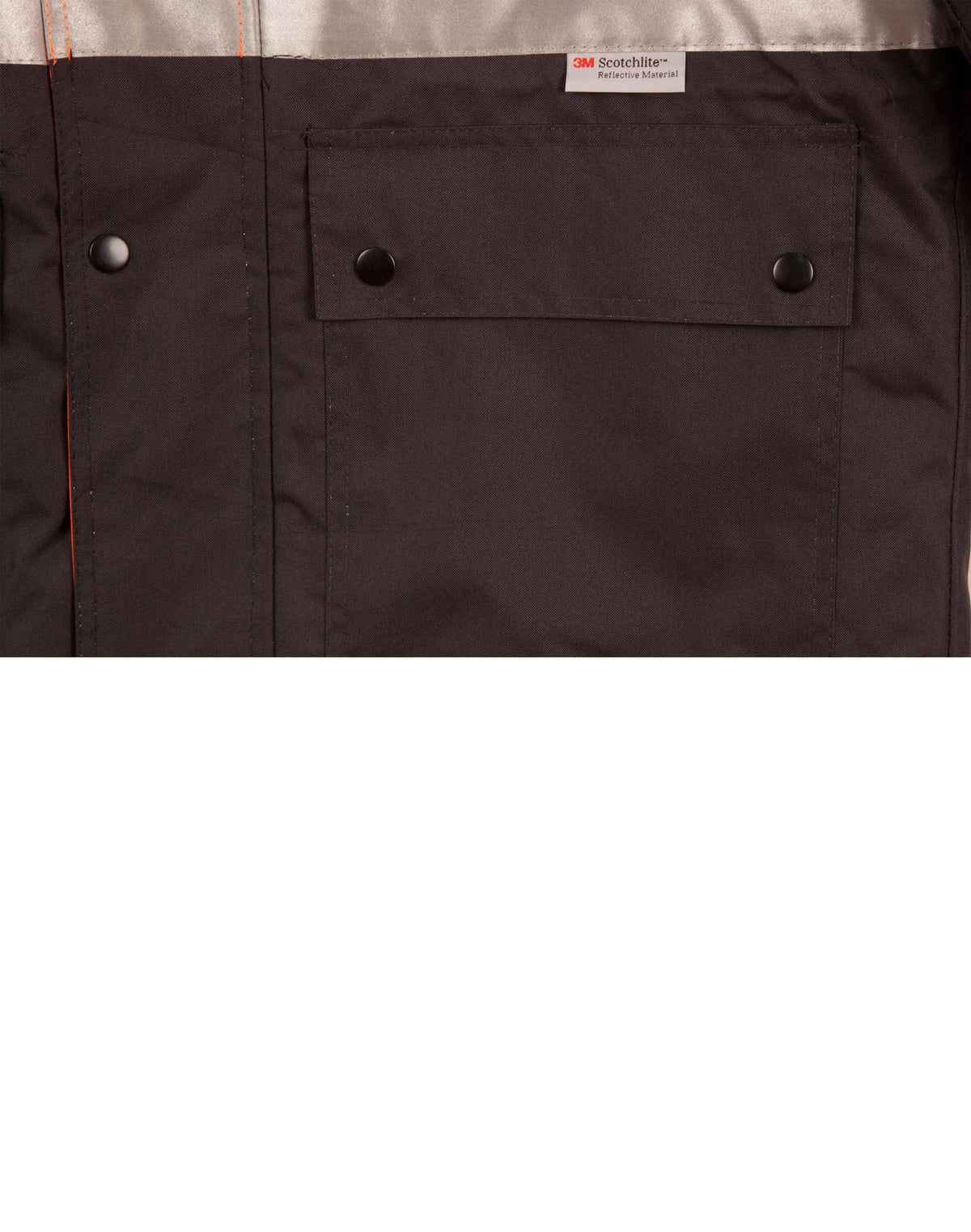 Hi-Vis Two Tone Rain Proof Jacket With Quilt Lining - Orange/Navy - View