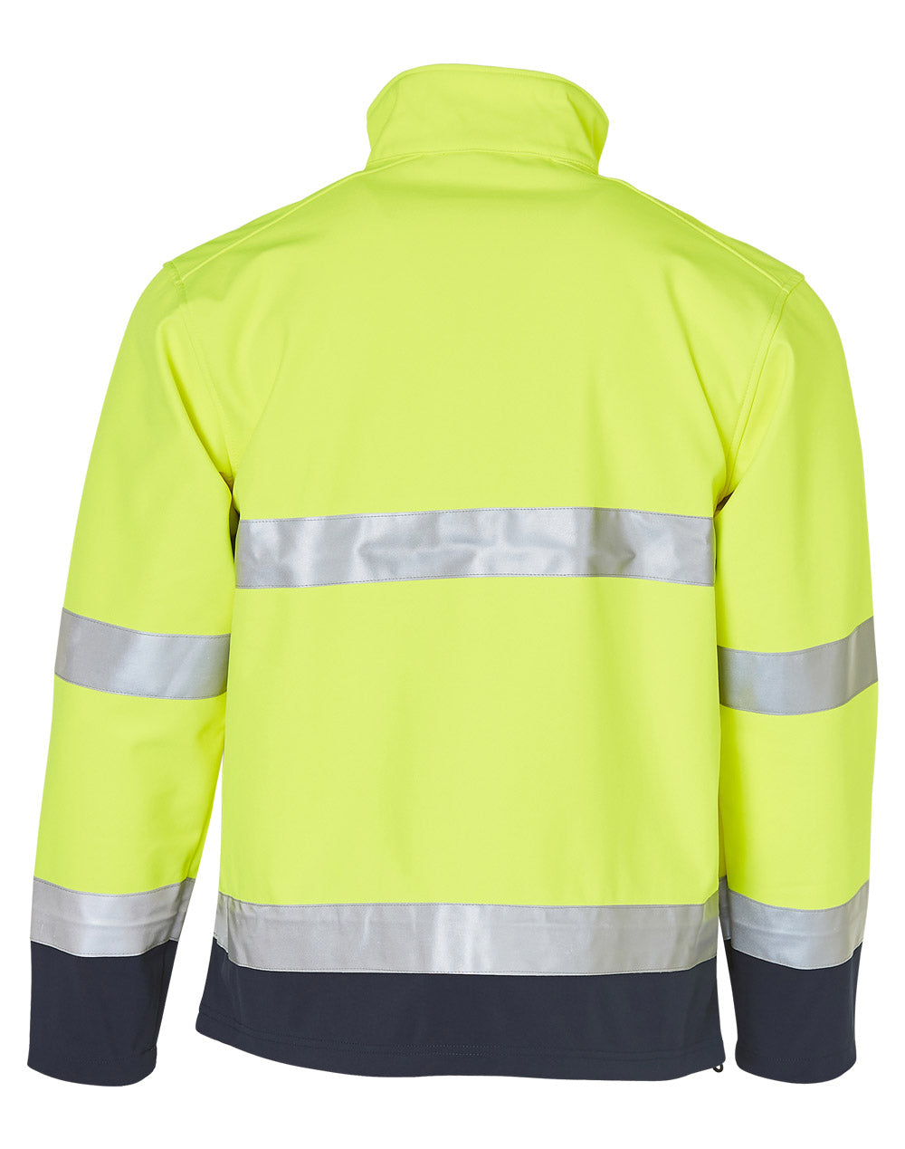 Hi-Vis Safety Jacket - Yellow/Navy - Back