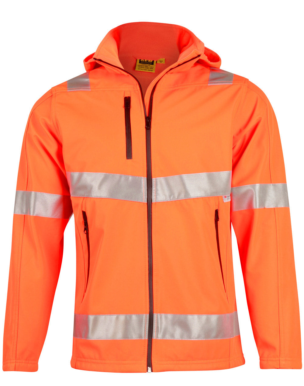 Hi-Vis Safety JACKET-unisex - Orange - Front
