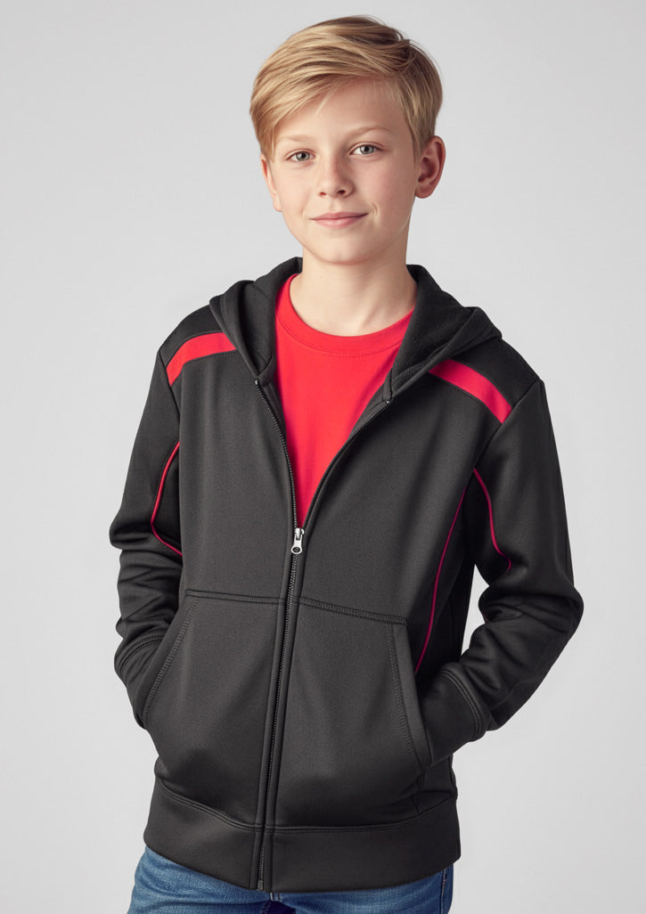United Kids Hoodie - Black/Red - Model