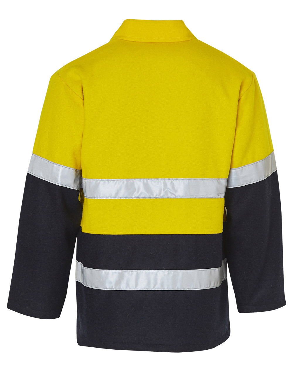 Hi-Vis Two Tone Bluey Jacket - Yellow/Navy - Back