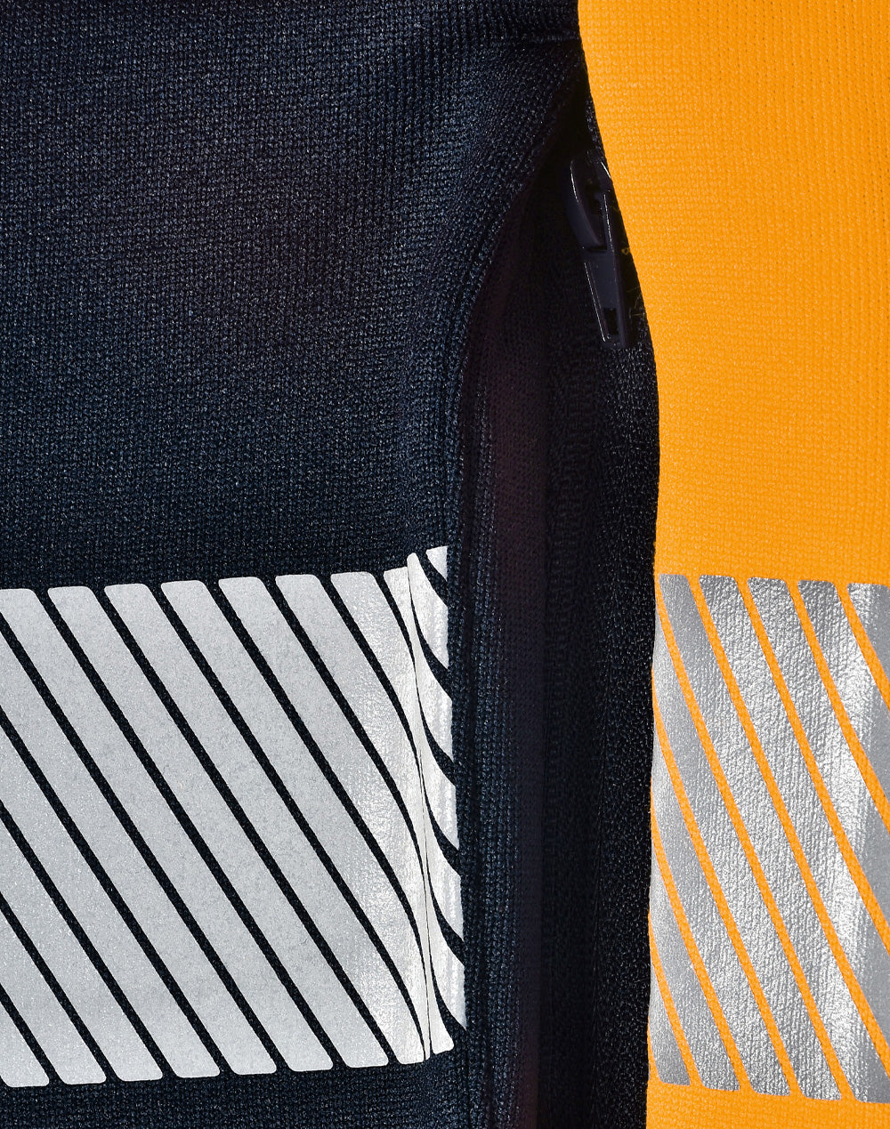 Vic Rail Hi-Vis Safety Jumper- Unisex - Orange/Navy - View