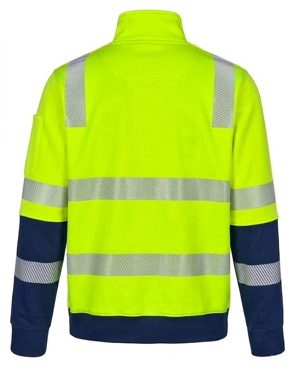Vic Rail Hi-Vis Safety Jumper- Unisex - Yellow/Navy - Back