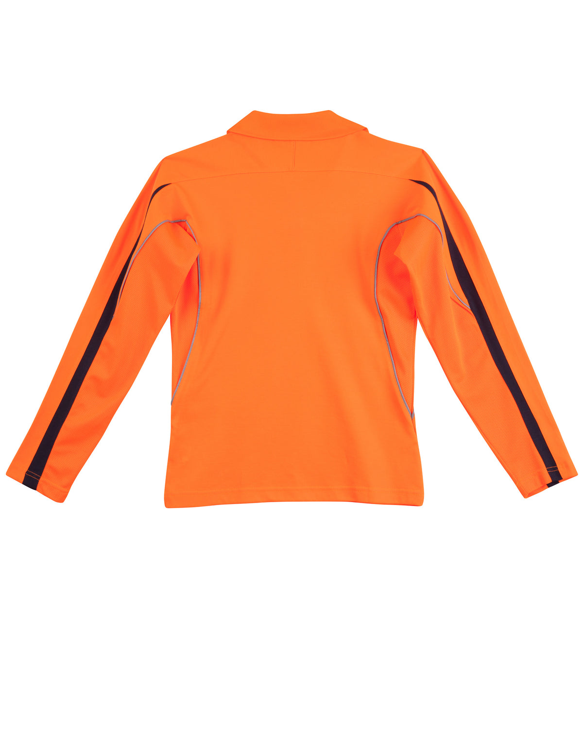 Hi-Vis Legend Long Sleeve Polo Ladies' - Orange/Navy - Back