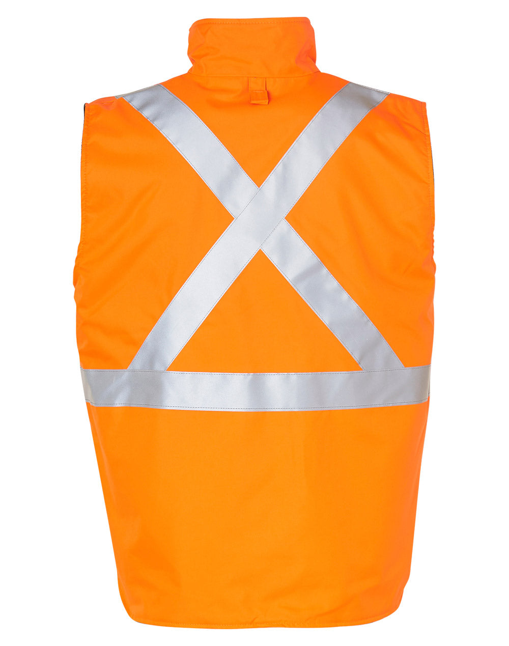 Hi-Vis Safety Vest - Orange/Navy - Back