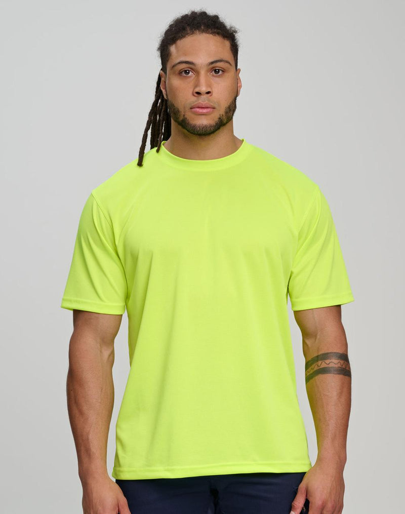 Hi-Vis Mini Waffle Safety TEE-Unisex
