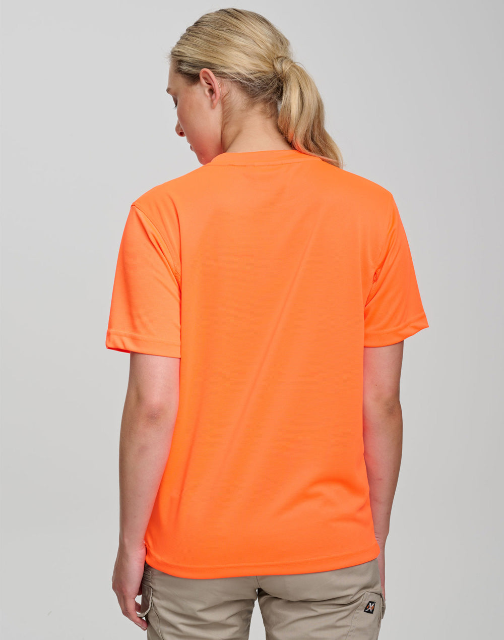 Hi-Vis Mini Waffle Safety TEE-Unisex - view