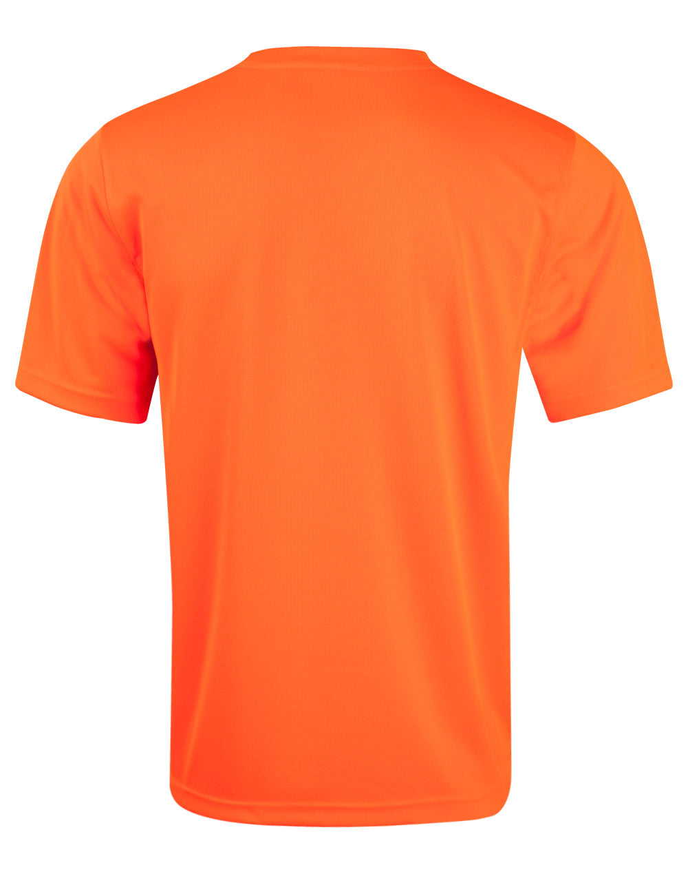 Hi-Vis Mini Waffle Safety TEE-Unisex - Orange - Back
