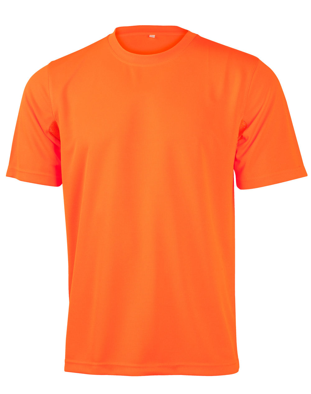 Hi-Vis Mini Waffle Safety TEE-Unisex - Orange - Front