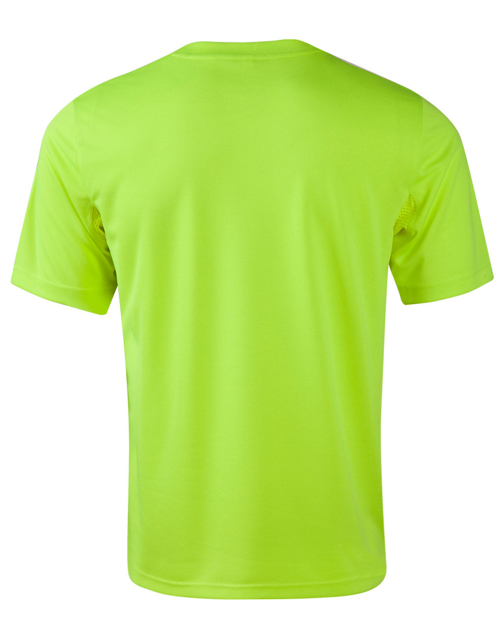 Hi-Vis Mini Waffle Safety TEE-Unisex - Yellow - Back