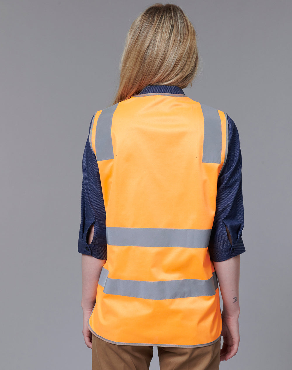 Vic Rail Hi-Vis Safety Vest- Unisex - Orange - View