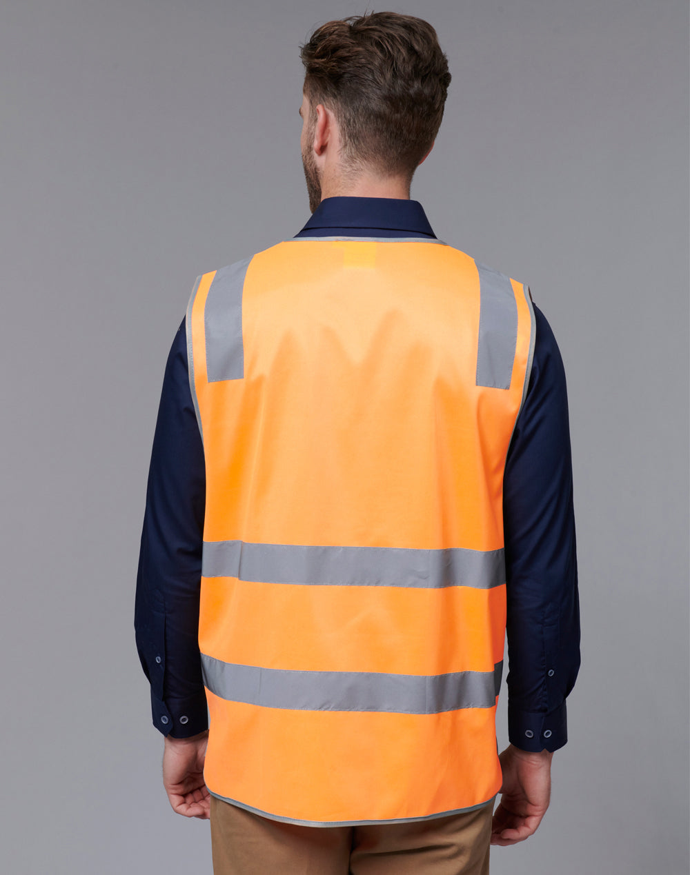 Vic Rail Hi-Vis Safety Vest- Unisex - Orange - View