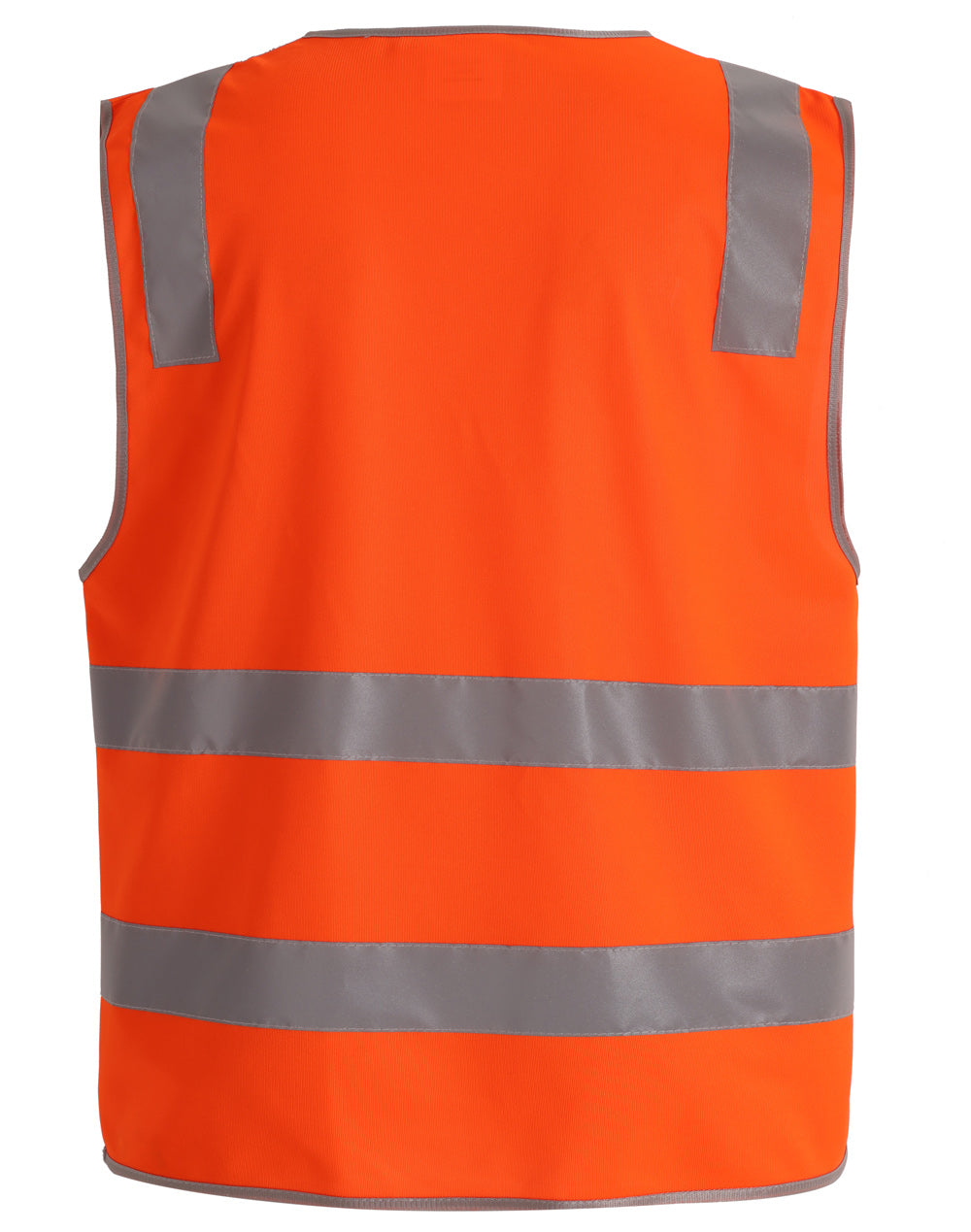 safety vest with shoulder tapes - Orange - Back