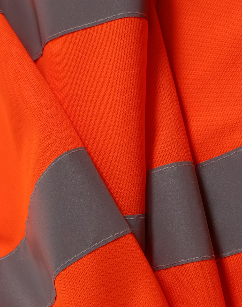 safety vest with shoulder tapes - Orange - Fabric