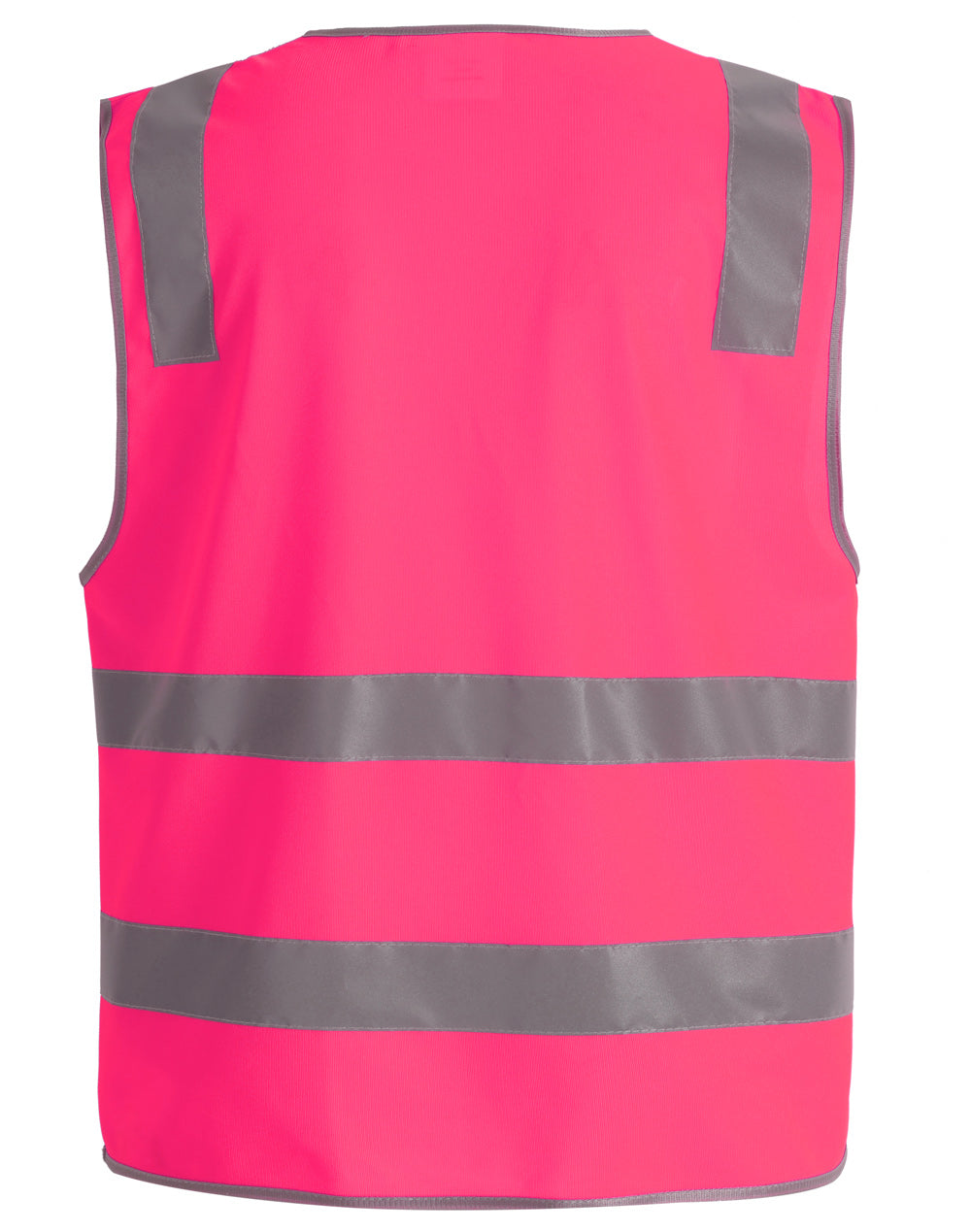 safety vest with shoulder tapes - Pink - Back