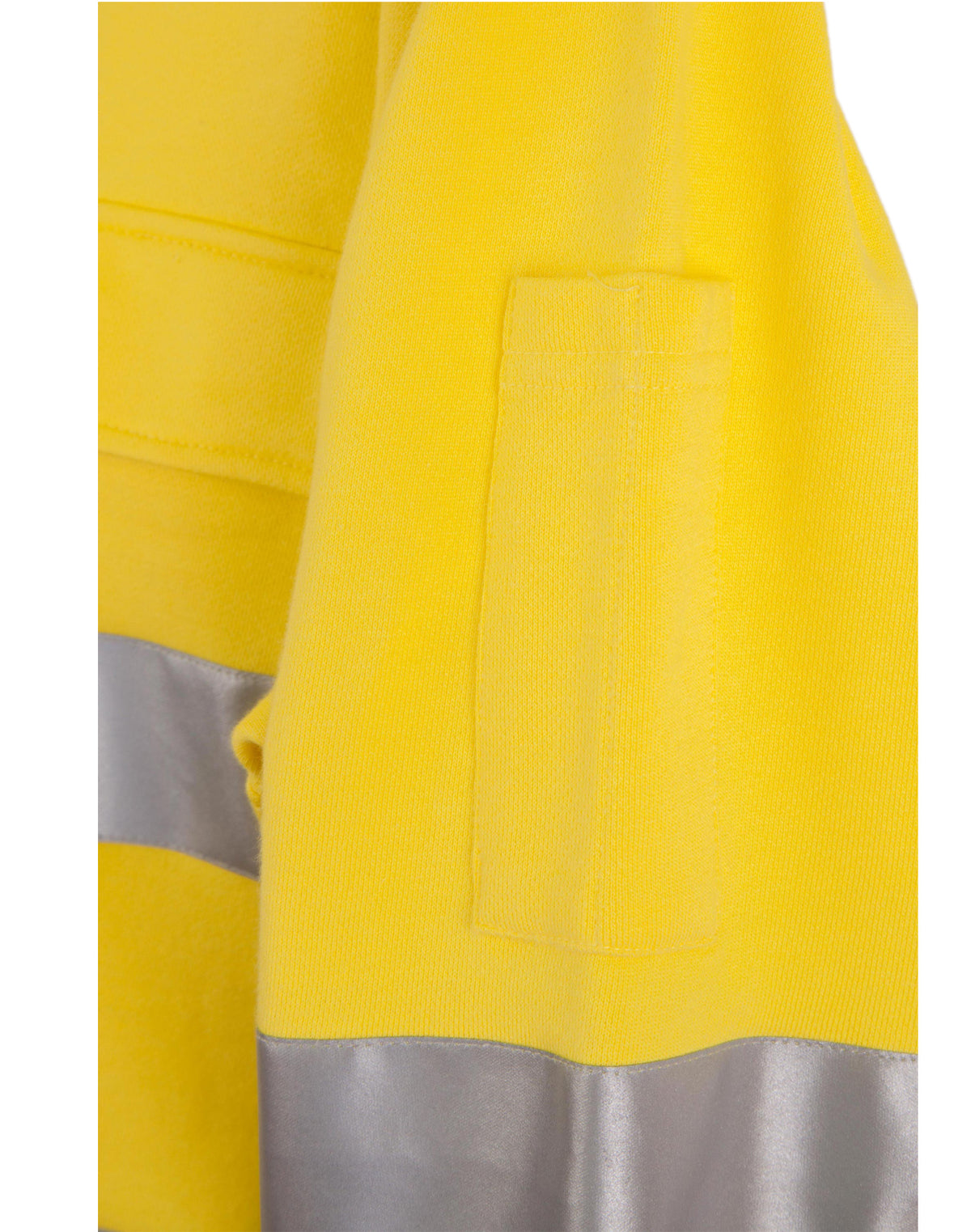 Hi-Vis Two Tone Cotton Fleece Sweat - Yellow/Navy - View