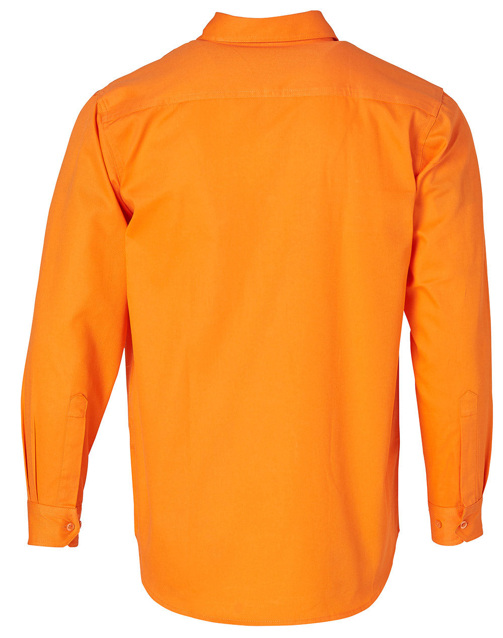Men's Hi-Vis L/S Drill Shirt - Orange - Back
