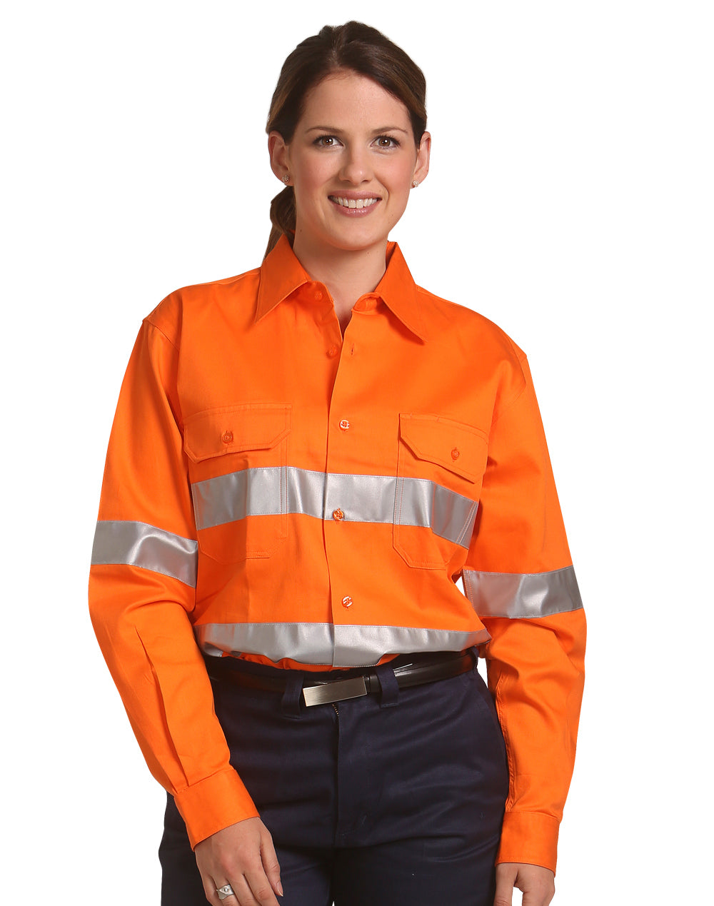 Cotton Drill Safety Shirt - Unisex - view