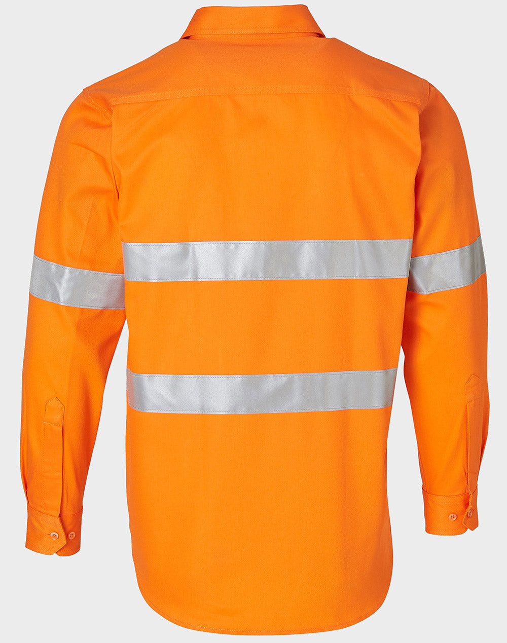 Cotton Drill Safety Shirt - Unisex - Orange - Back
