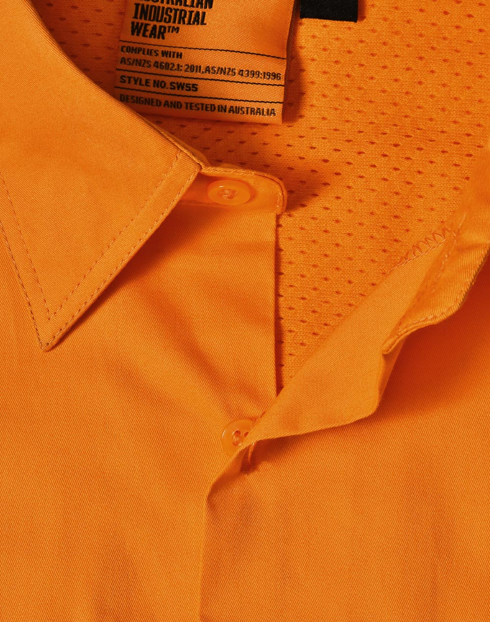 VIC Rail Lightweight Safety Shirt- Unisex - Orange - View