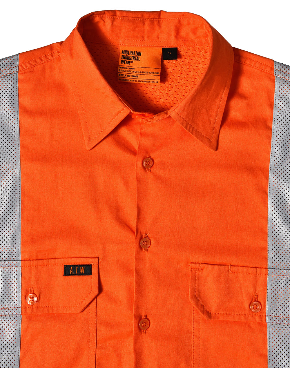 NSW Rail Lightweight Safety Shirt - Orange - View