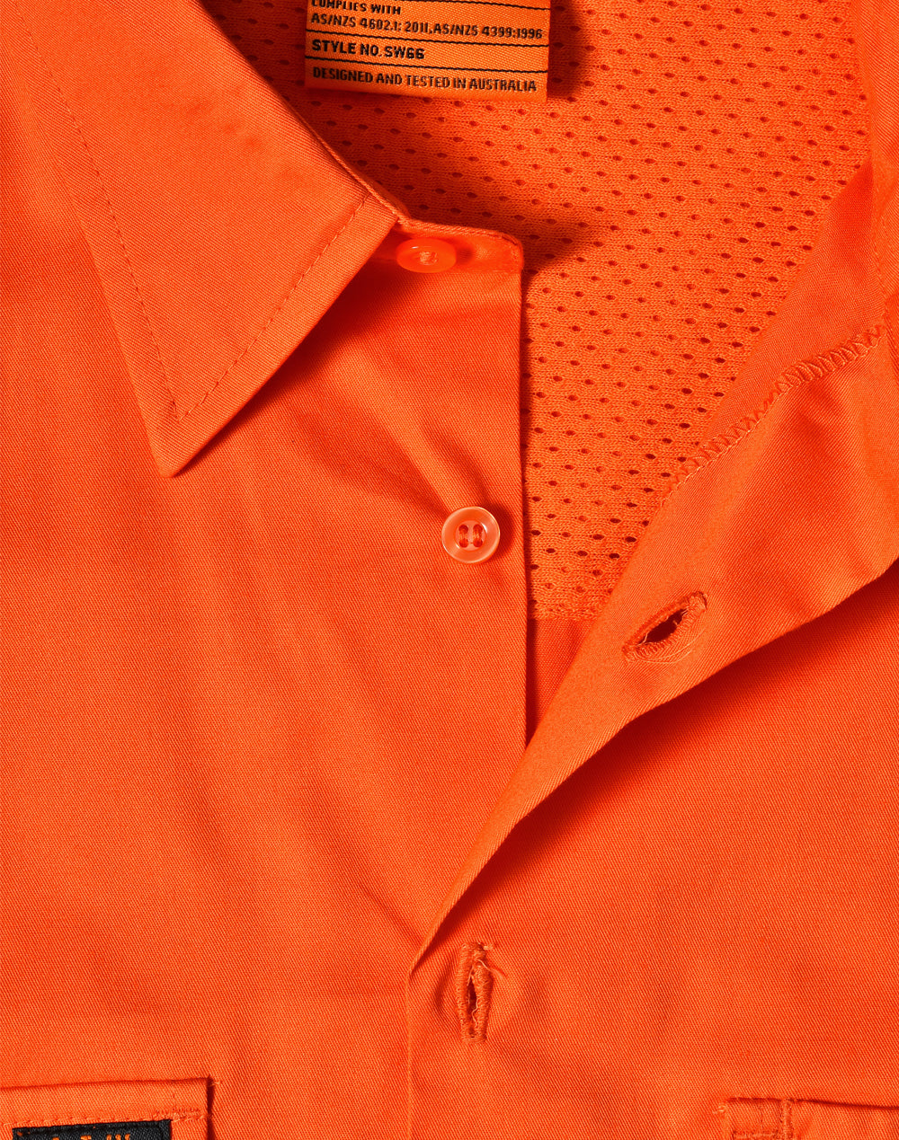 NSW Rail Lightweight Safety Shirt - Orange - View