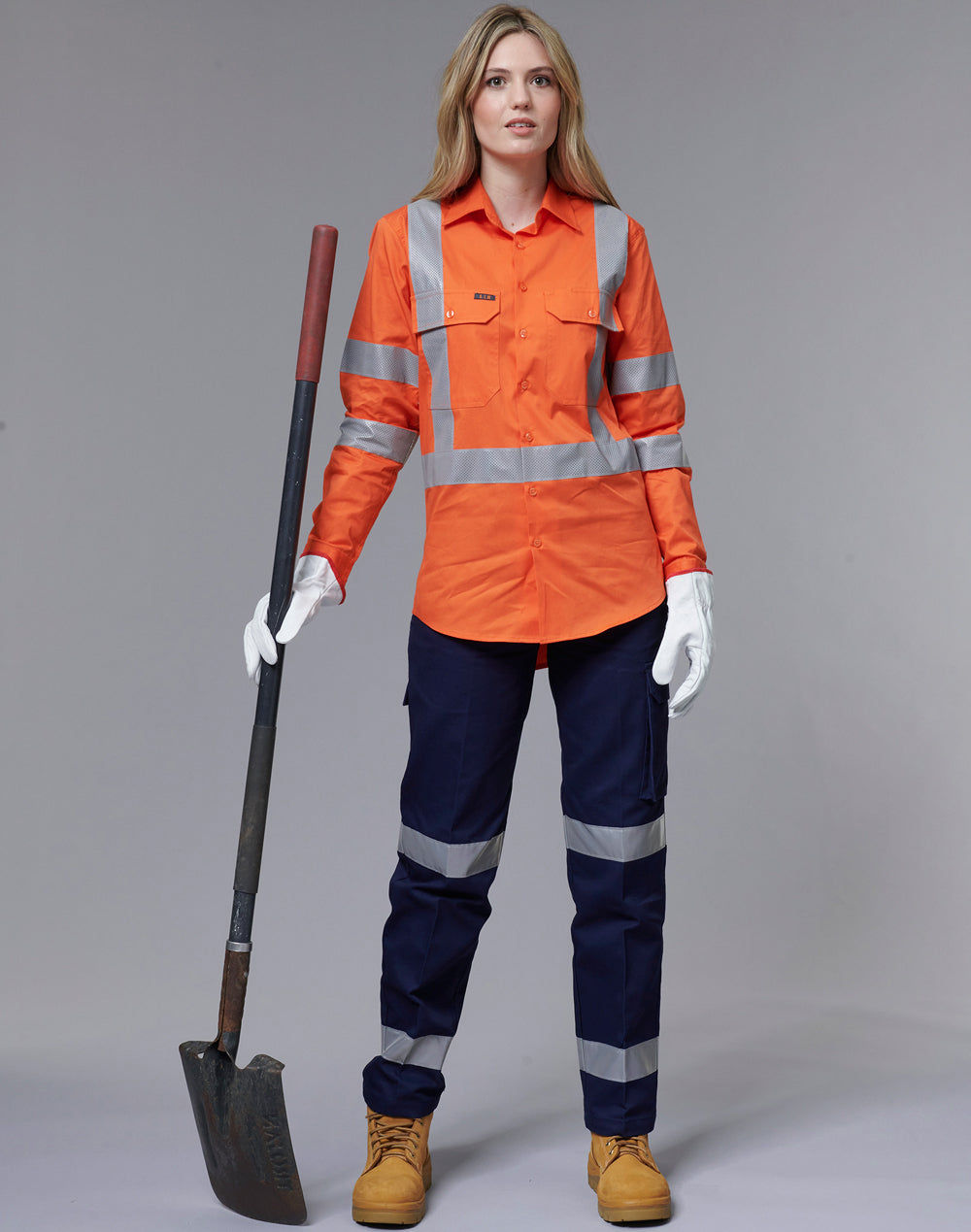 NSW Rail Lightweight Safety Shirt - Orange - View
