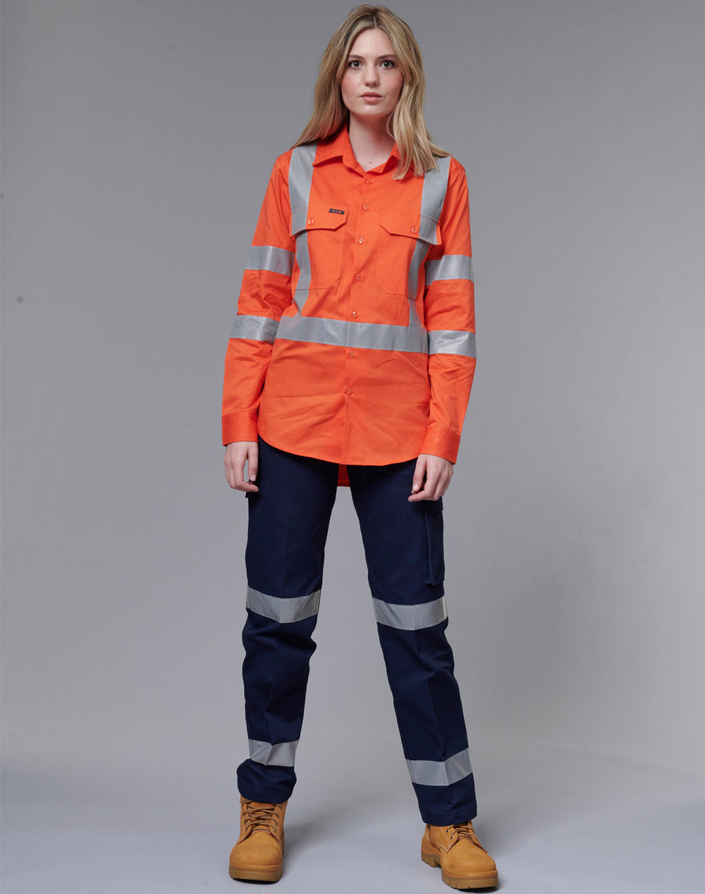NSW Rail Lightweight Safety Shirt - Orange - View