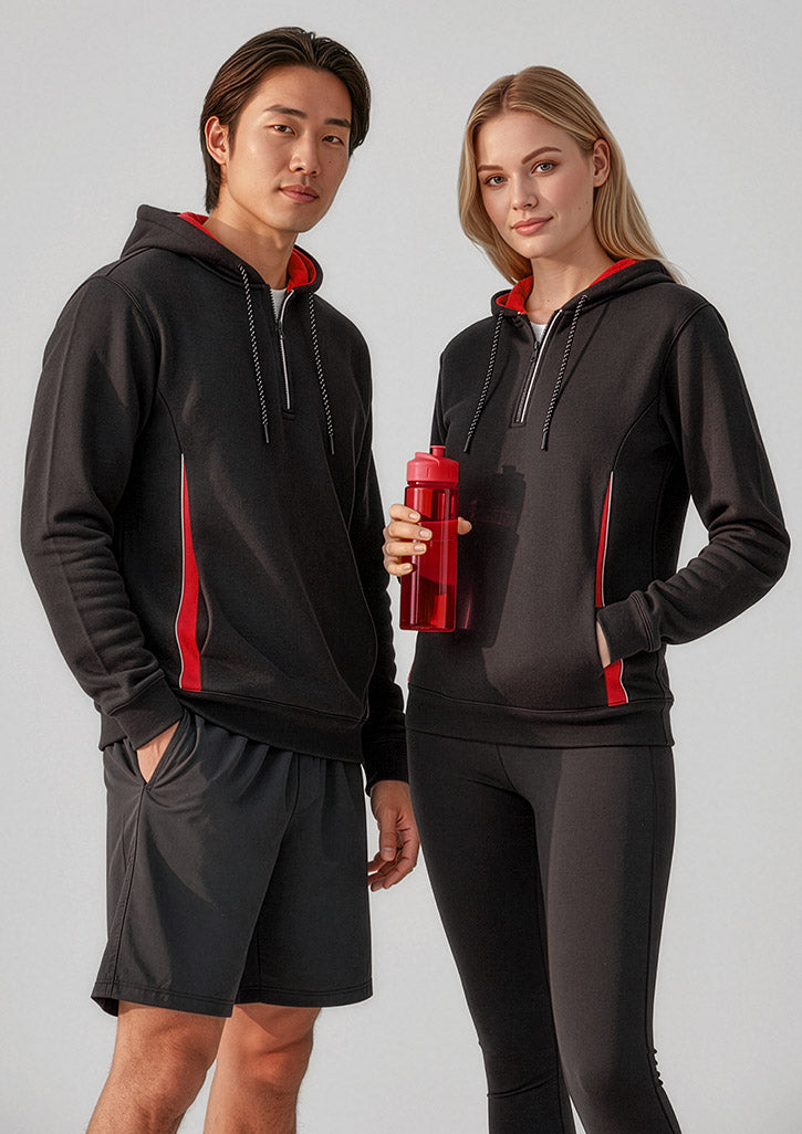 Renegade Unisex Hoodie - Black/Red/Silver - Model