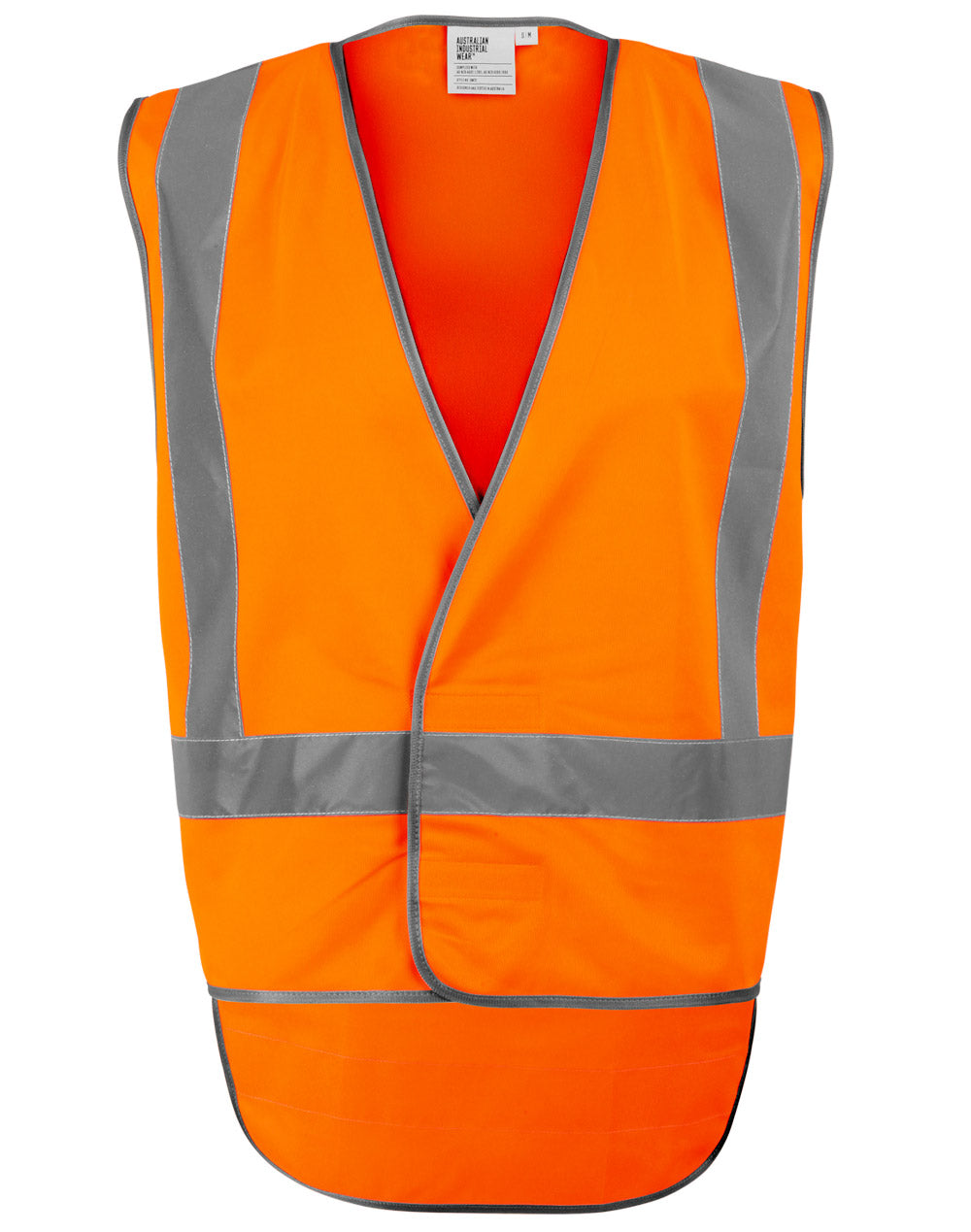 Hi-Vis X Back Safety Vest With Tail - Orange - Front