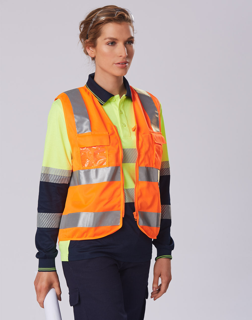 Unisex Truedry® Biomotion Segmented Ls Safety Polo - view