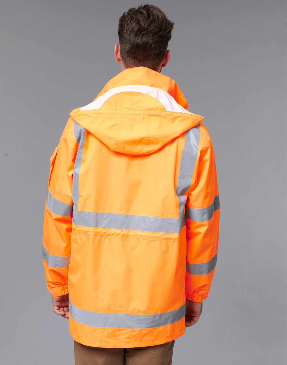 VIC Rail Hi-Vis Safety Jacket - Unisex - Orange - View