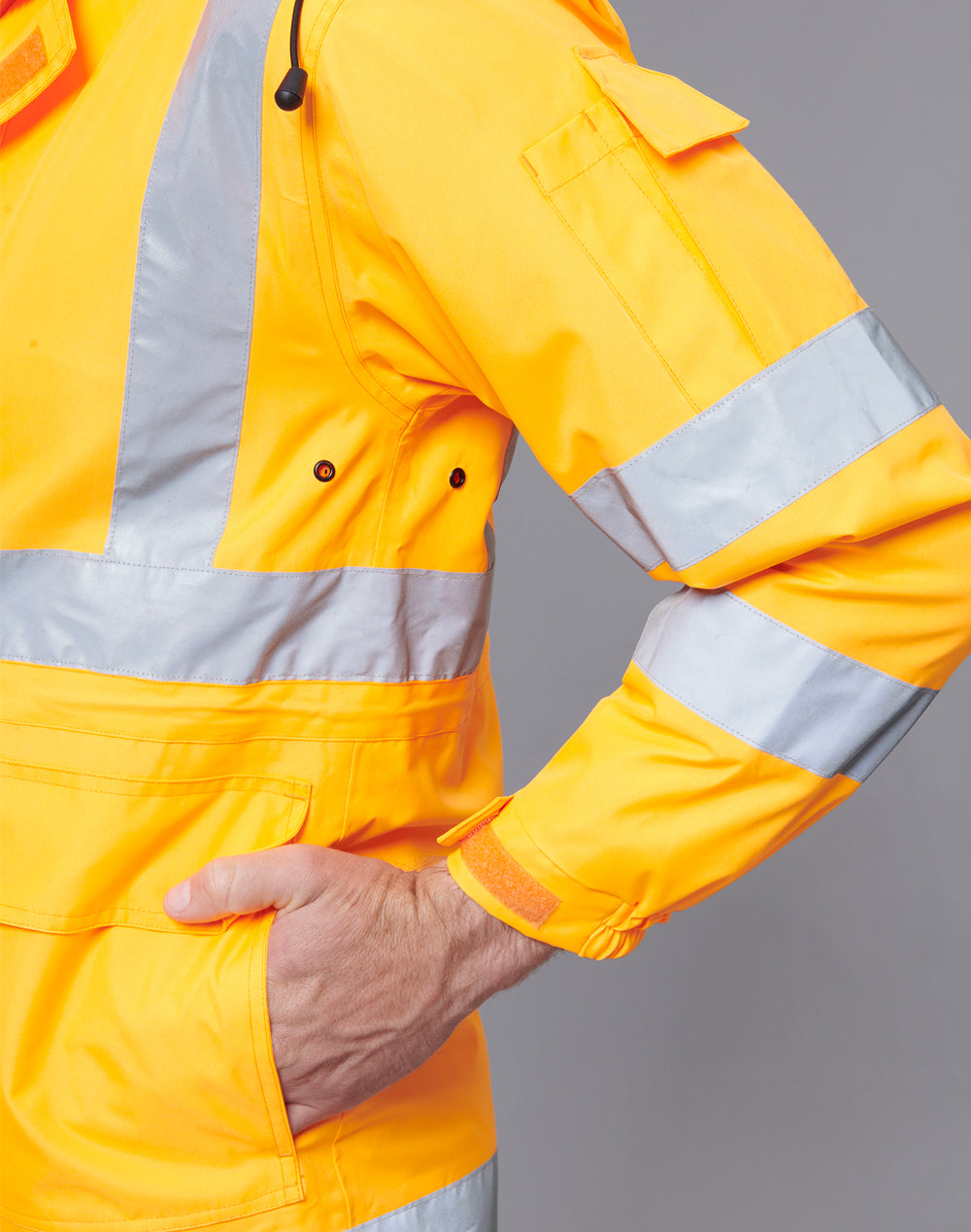 VIC Rail Hi-Vis Safety Jacket - Unisex - Orange - View