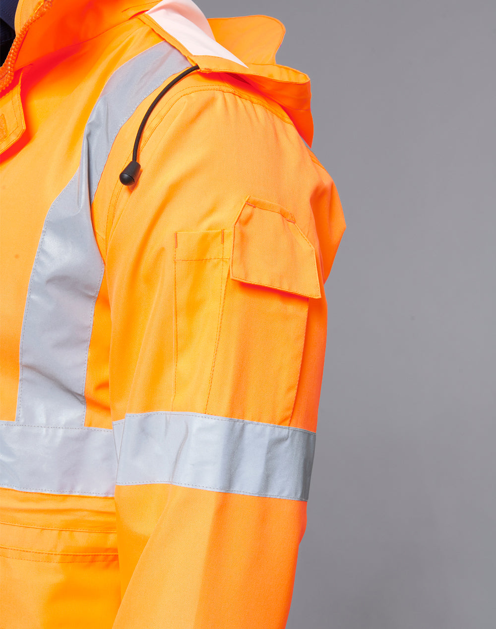 VIC Rail Hi-Vis Safety Jacket - Unisex - Orange - View