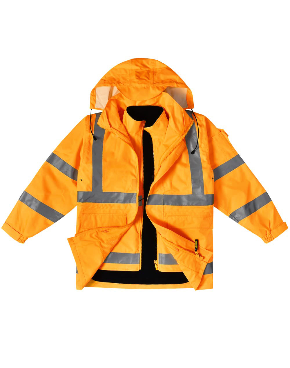 VIC Rail Hi-Vis 3 in 1 Safety Jacket and Vest - Unisex - Orange - Front