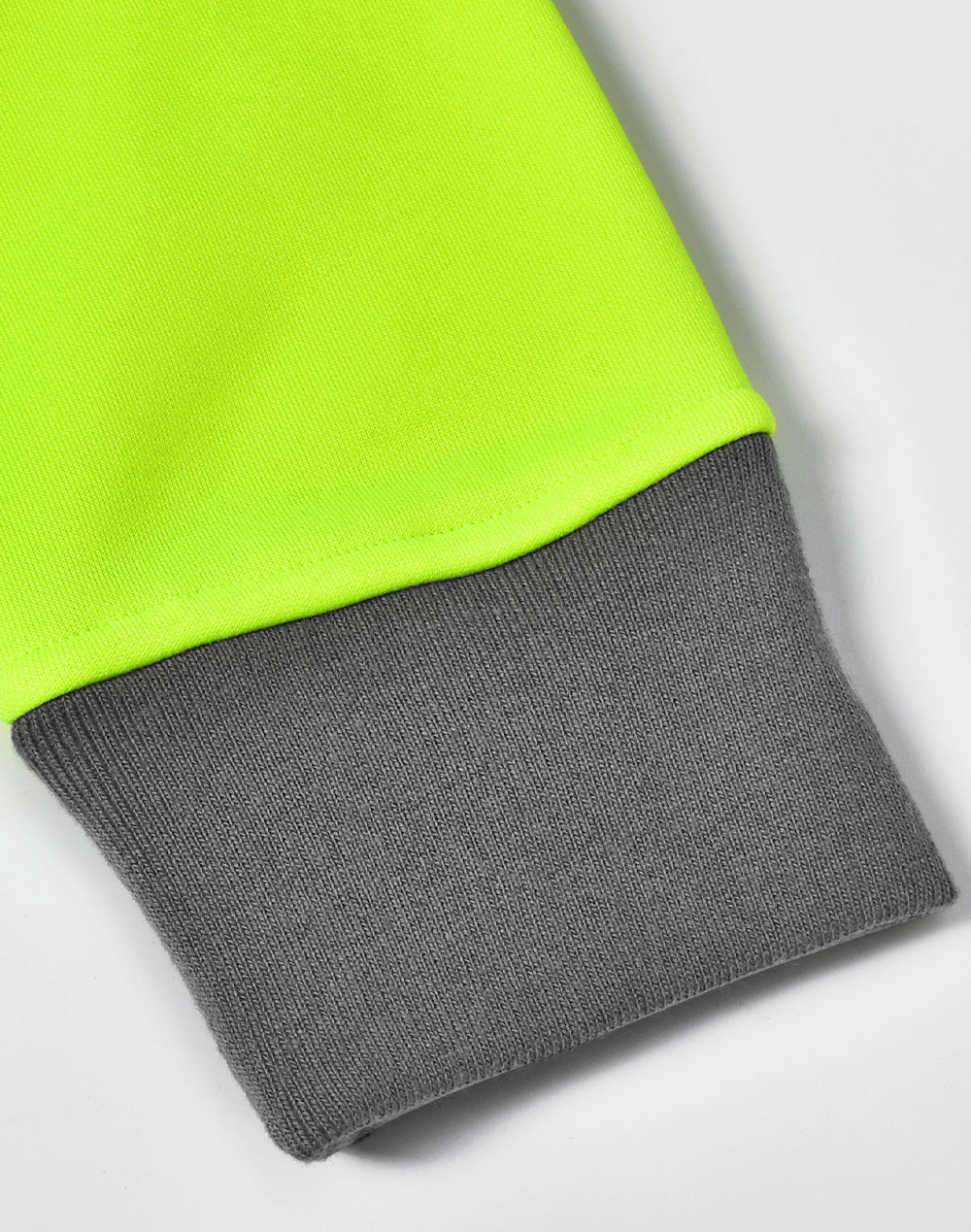 Unisex Hi-Vis ¼ Zip Premium Fleece Hoodie - Yellow/Ash - View