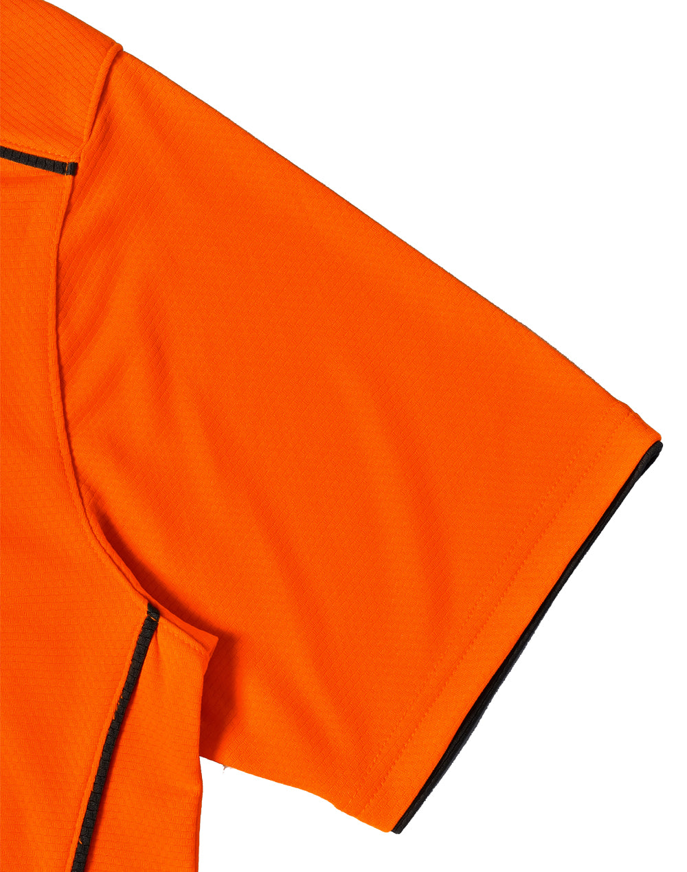 Unisex Hi-Vis Bamboo Charcoal Vented Ss Polo - Orange/Ash - View