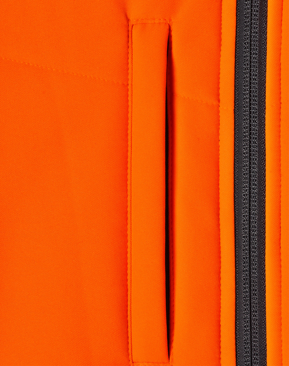 Unisex Hi-Vis Modern Styling Hooded Puffer Jacket - Orange/Ash - View