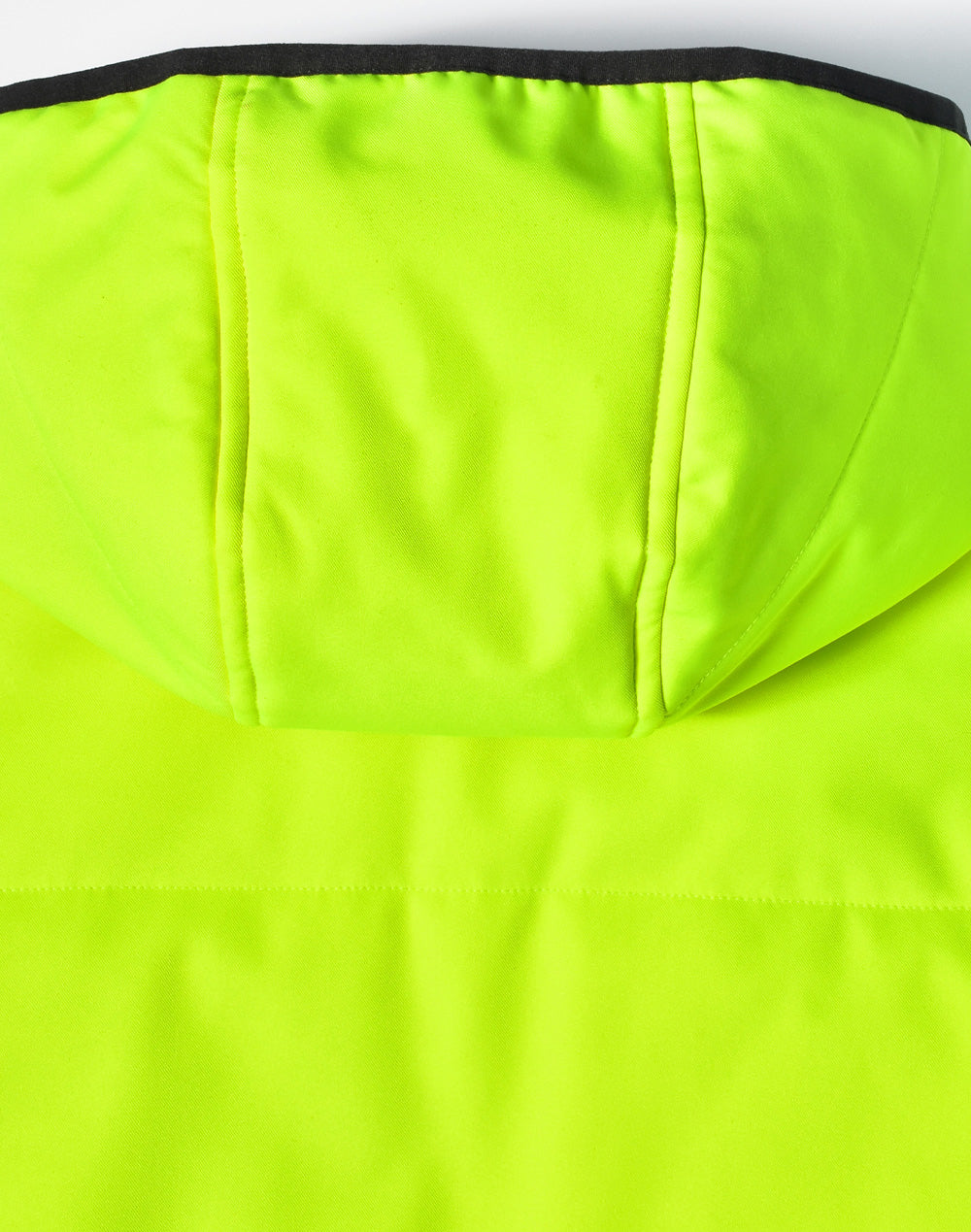 Unisex Hi-Vis Modern Styling Hooded Puffer Jacket - Yellow/Ash - Back