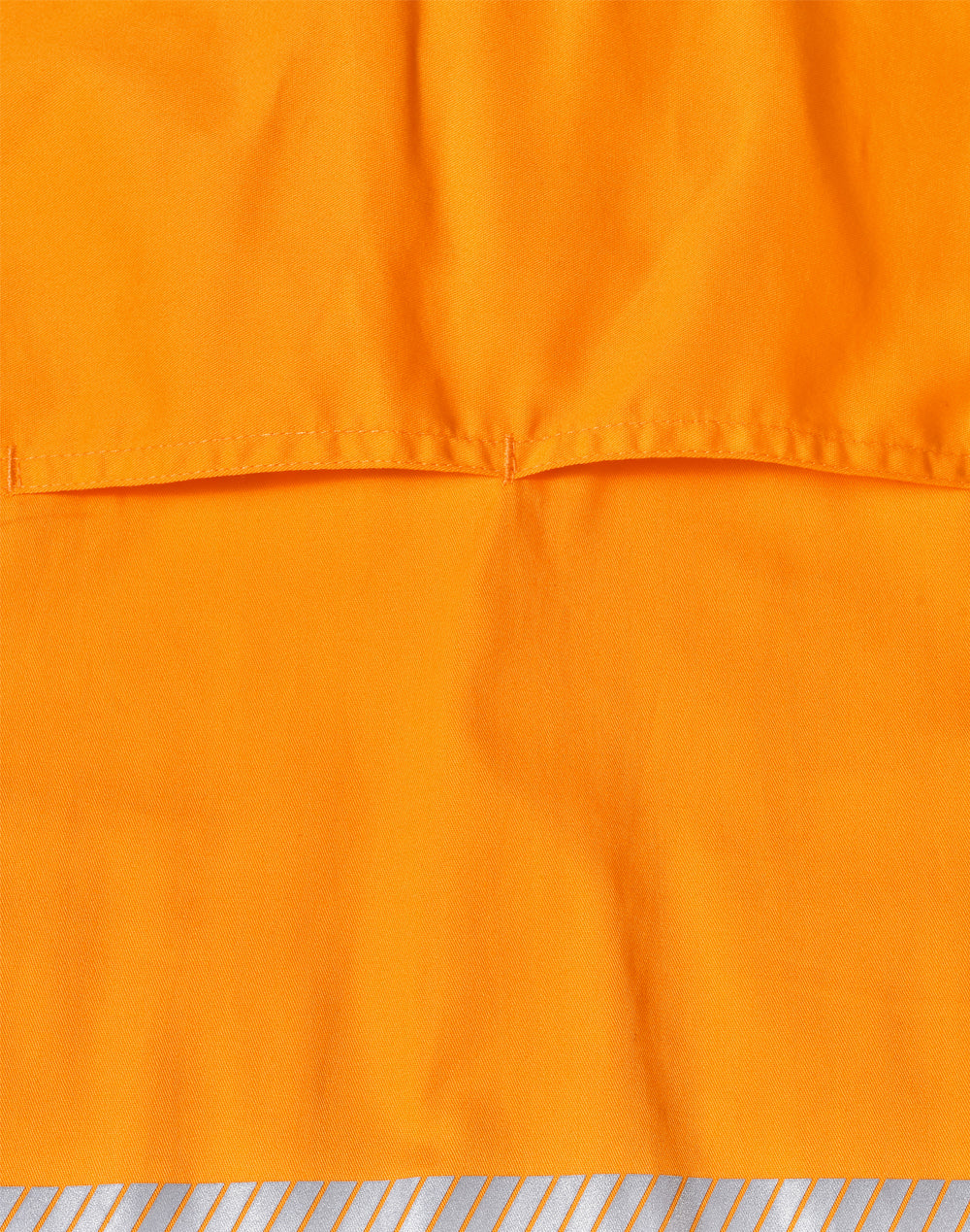 Unisex Hi-Vis Cool-Breeze Safety Ls Shirt (Segmented Tape) - Orange/Navy - Back
