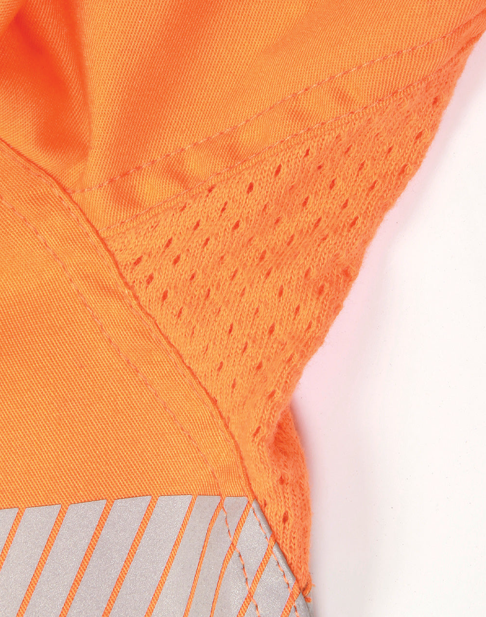 Unisex Hi-Vis Cool-Breeze Safety Ls Shirt (Segmented Tape) - Orange/Navy - View