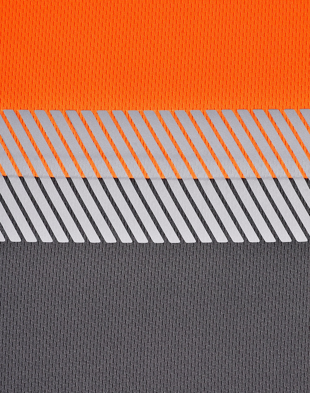 Unisex Cooldry® Segmented Ls Polo - Orange/Charcoal - View