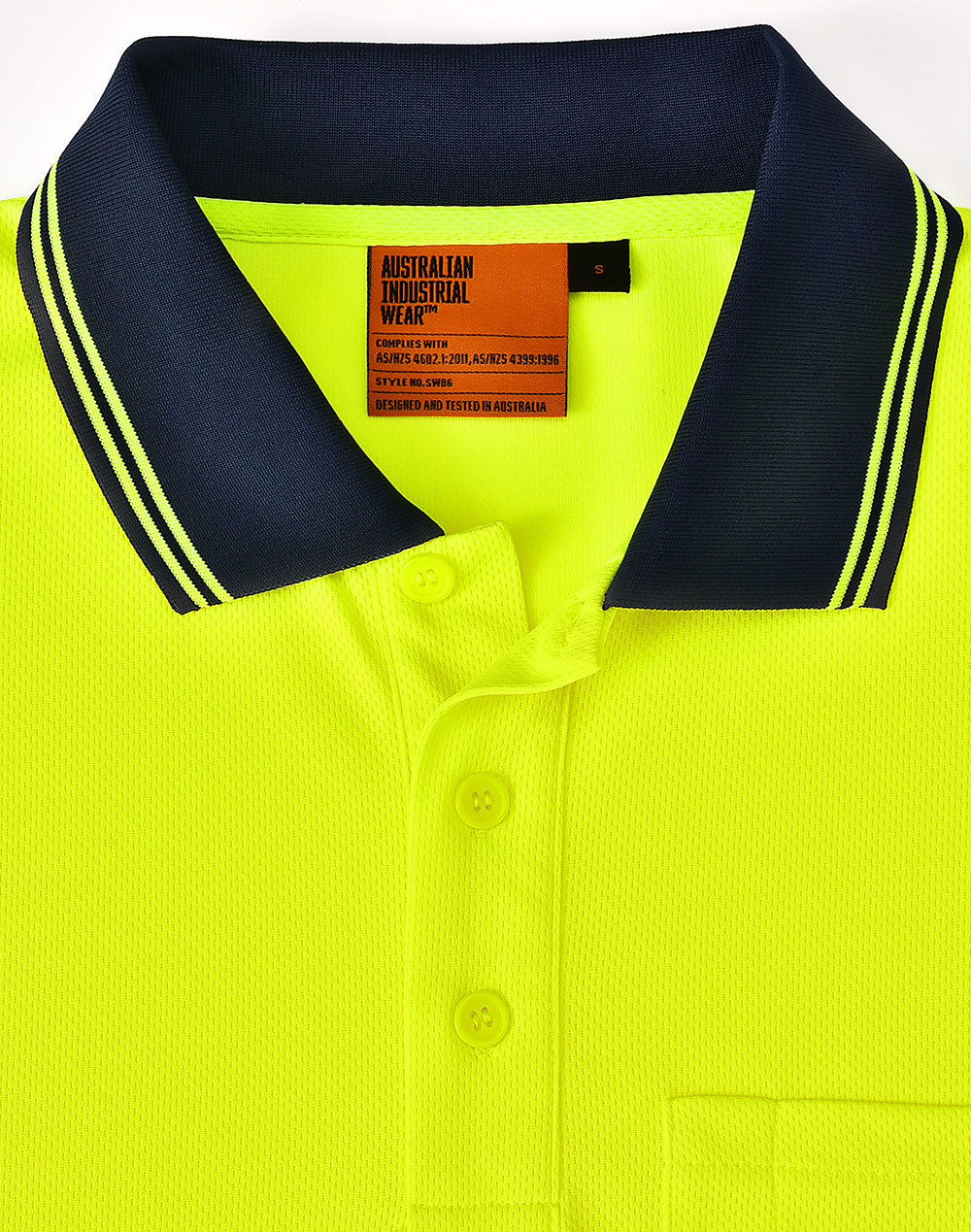 Unisex Cooldry® Segmented Ls Polo - Yellow/Navy - View