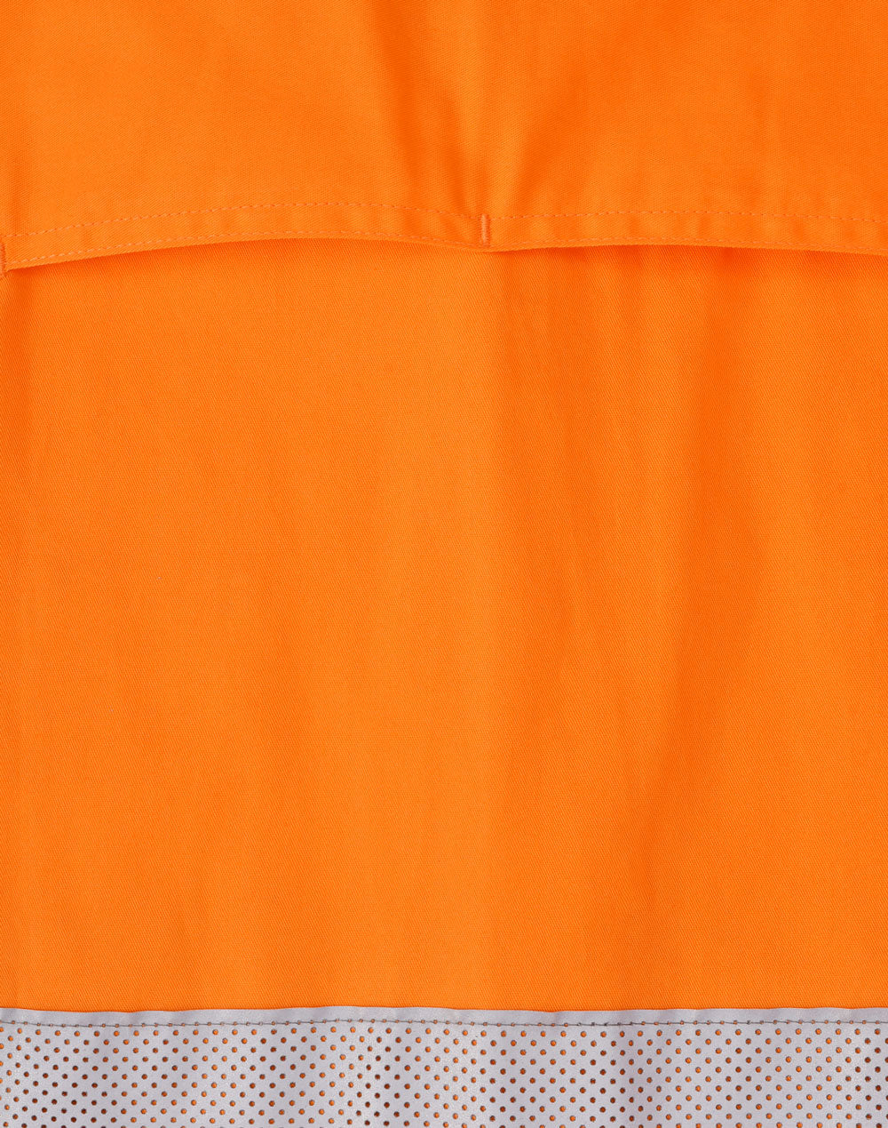 Unisex Hi-Vis Cool Breeze Closed Front Ls Shirt With Perforated Tape - Orange - Back