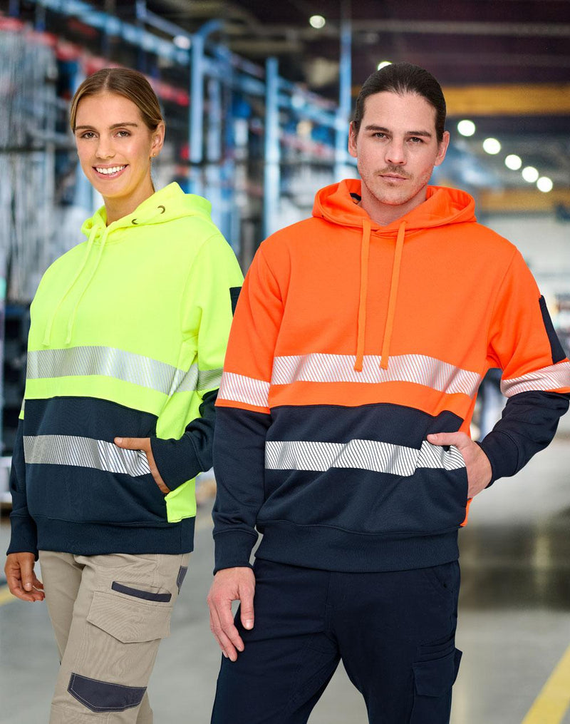 Hi-Vis Two Tone Safety Hoodies With Segmented Tapes