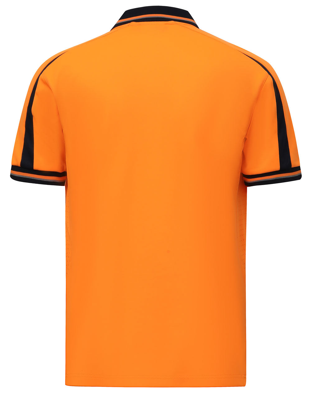 Hi-Vis Sustainable Cool-Breeze Safety Polo - Orange/Navy - Back